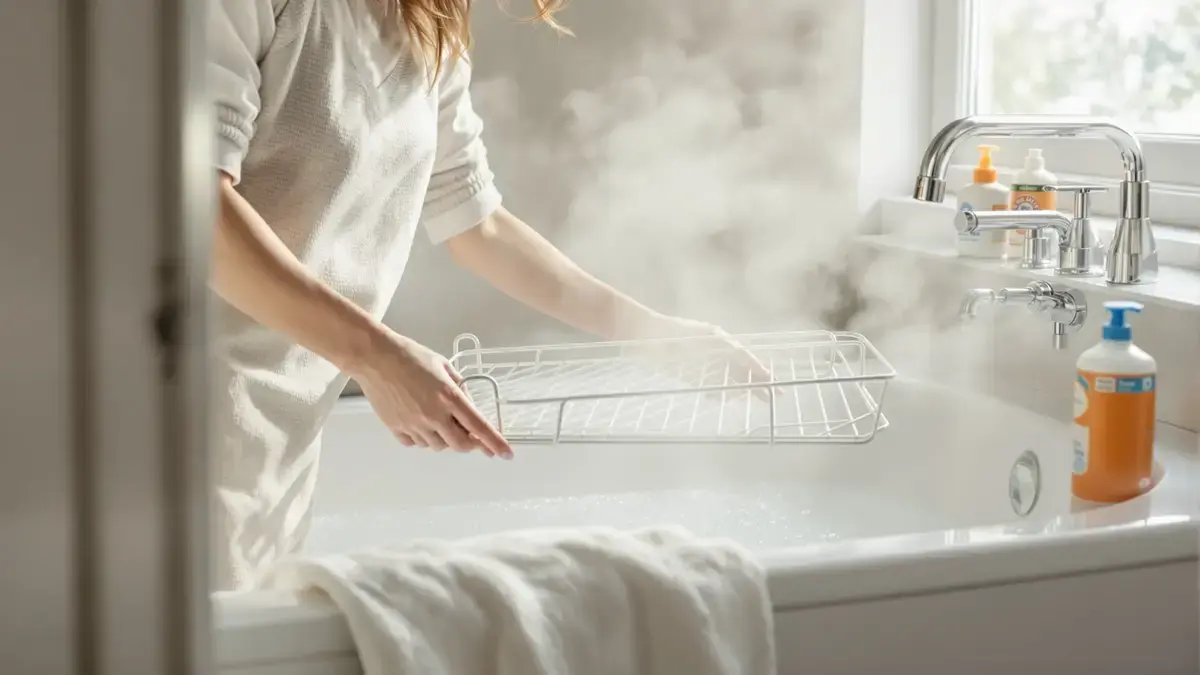 Met deze badkamertruc maak je ovenroosters in 30 minuten vlekkeloos schoon zonder schrobben of agressieve middelen