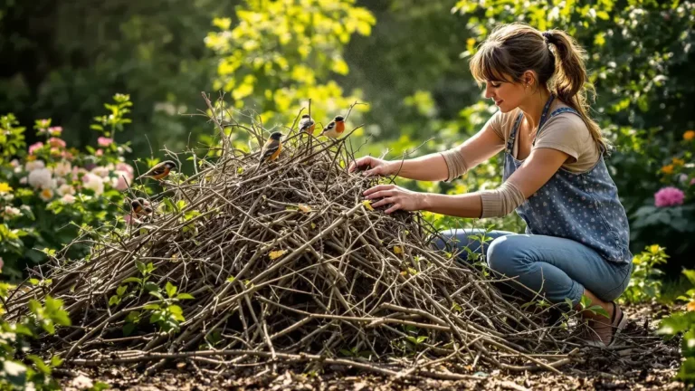 Deze slimme truc helpt vogels hun nesten te bouwen en fleurt je bloembedden op