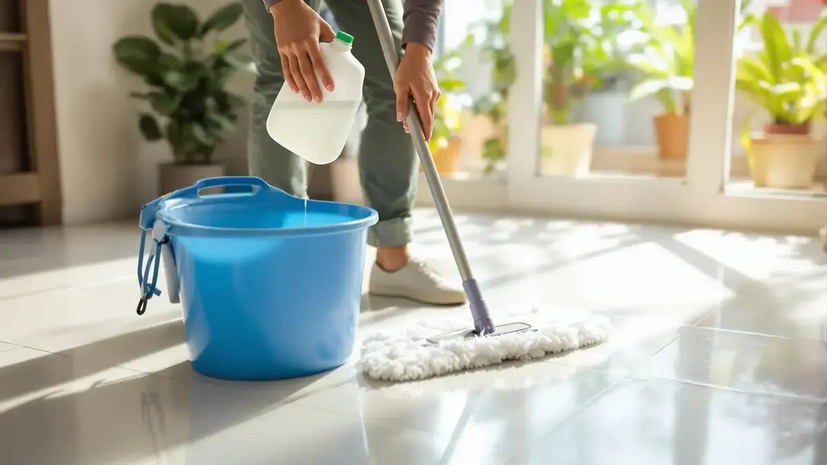 Voeg dit ingrediënt toe aan uw schoonmaakwater om uw vloeren langer schoon te houden